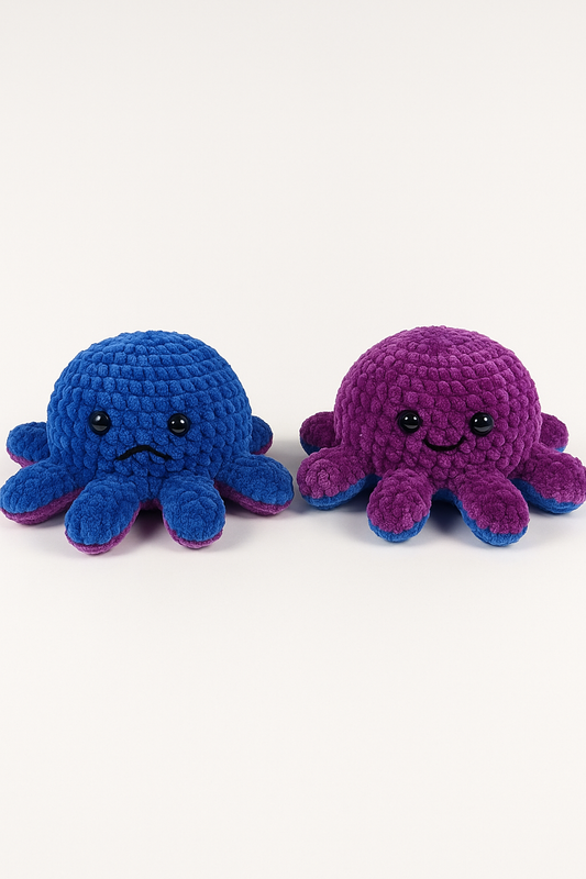 Reversible Mood Octopus Plushie