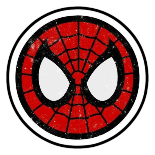 Red Spider-Man Web Circle Sticker