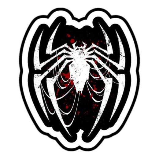 Black & White Spider Emblem Sticker