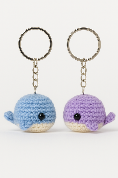 Whale Hugging keychain