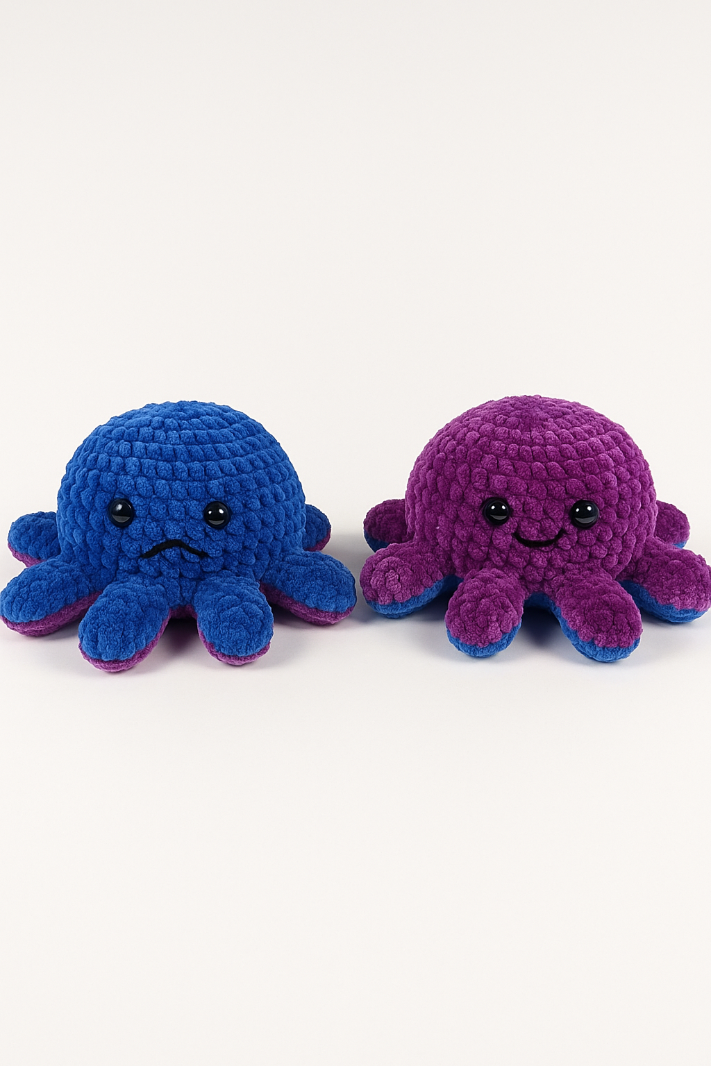 Reversible Mood Octopus Plushie
