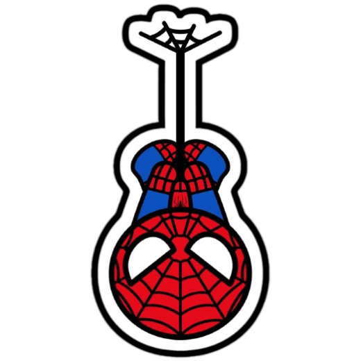 Spiderman Cartoon Hanging Sticker