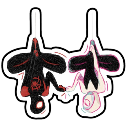 Miles Morales & Spider-Gwen Hanging Sticker